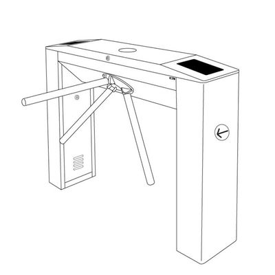 Smart Lock Çift Seviyeli Yaya Üç Kollu Turnike IP 54 Erişim Kontrolü