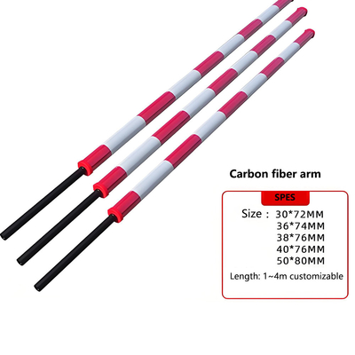 % 100 Çalışma Döngüsü 1m ila 4m Uzunluk Otomatik Boom Barrier Kapı Karbon Fiber Yuvarlak Kol