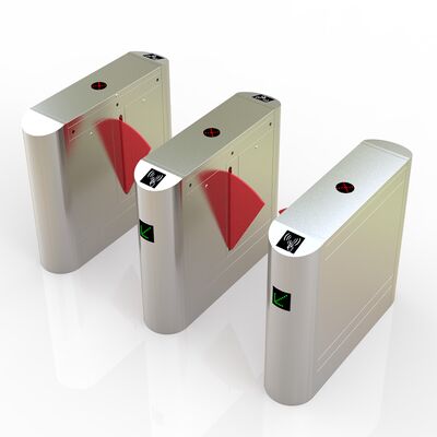 Erişim Kontrolü için 304 Paslanmaz Çelik 550MM Genişlik 40W DC Motor Yaya Flap Bariyer Kapısı