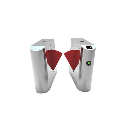 OEM ODM Zeki 304 veya 316 Paslanmaz Çelik Flap Bariyer Kapısı Dakikada 30 Kişi Akış Hızı ve Duyarlı Kızılötesi Sensörleri