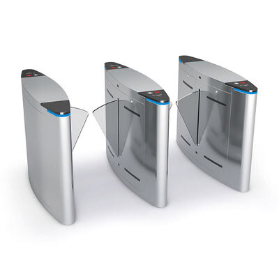 Yüksek Hızlı BLDC Motoru Çekici Flap Bariyer Kapısı 0.5s Açılış ve 304 Paslanmaz Çelik Kabine