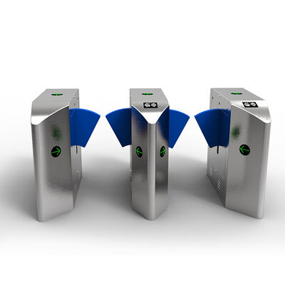 304 veya 316 paslanmaz çelik Anti-Tailgating fonksiyonu ve DC24V motoru ile otomatik turnstile flap bariyer kapısı
