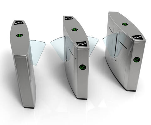 DC24V SS304 Yüksek Hızlı 0.2S Flap Barrier Kapısı RS485 ve Geri Çekilebilir Flap Barrier ile
