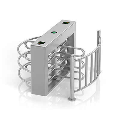 Parmak İzi Okuyucu 304 Paslanmaz Çelik Çift Yönlü Yarım Boy Turnike Bel Yüksekliği Bariyeri