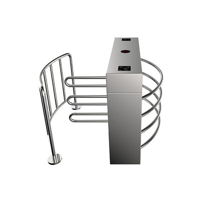 Yarı Otomatik 304 Paslanmaz Çelik Yarım Boy Turnike, Ağır Hizmet Tipi Mekanizma ve Dakikada 25 ila 30 Kişi Geçiş Hızı