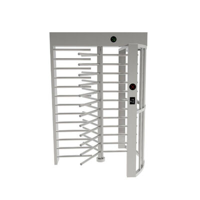 Biyometrik Parmak İzi RFID Kart Okuyucu ve SS304 Çerçeveli 90 Derece Döner İki Yönlü Tam Boy Turnike