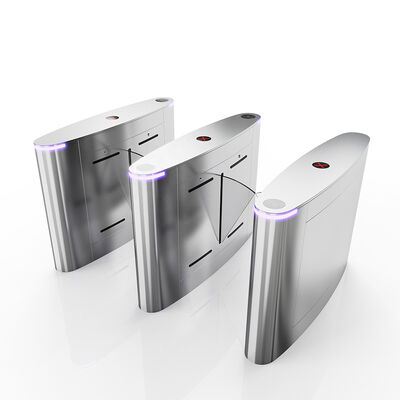 304 Stainless Steel Face Recognition Anti-Tailgating Flap Barrier Turnstile for Access Control
