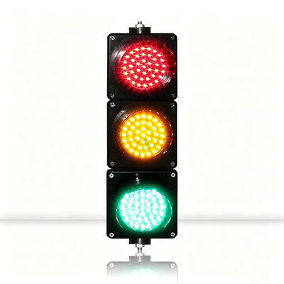 Yol Güvenliği Akıllı İşaretleme 100mm Renkli Lens LED Trafik Sinyalı 100000H LED Hayatı ve PC Shell Malzemesi ile
