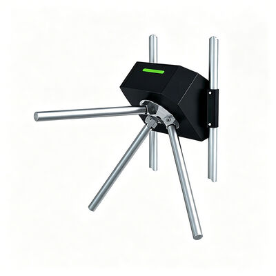 24V DC Power Slim Smart Tripod Turnstile, 304 Paslanmaz Çelik ve 550 mm'lik Toplu Taşımacılık Geçit Genişliği ile