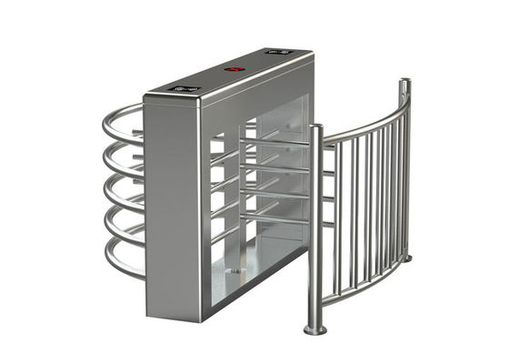 Parmak İzi Erişim Kontrollü ve Dakikada 30 Kişi Geçiş Hızına Sahip 304 Paslanmaz Çelik Bel Yüksekliğinde Turnike