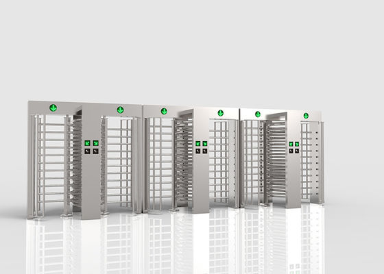 SS304 Güvenli erişim kontrolü için biyometrik tanıma ve çift şeritli tam yüksekliğe dönüştürücü