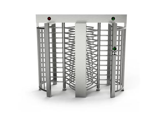 SS304 Paslanmaz Çelik 0.2S yanıt süresi ve yaya erişim kontrolü için çift yönlü geçitli tam yükseklik döner