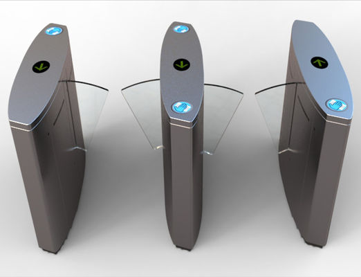 DC24V SS304 Yüksek Hızlı 0.2S Flap Barrier Kapısı RS485 ve Geri Çekilebilir Flap Barrier ile