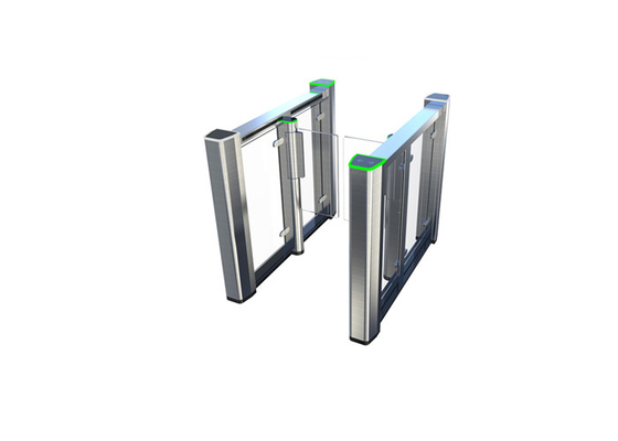 Net kanatlı RGB Göstergesi Havaalanı Erişimi RS485 SS304 Flap Bariyer Kapısı