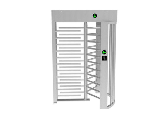 Tek şeritli RFID kart erişim kontrolü 600 mm geçiş ve paslanmaz çelik koruma ile tam yükseklik döner